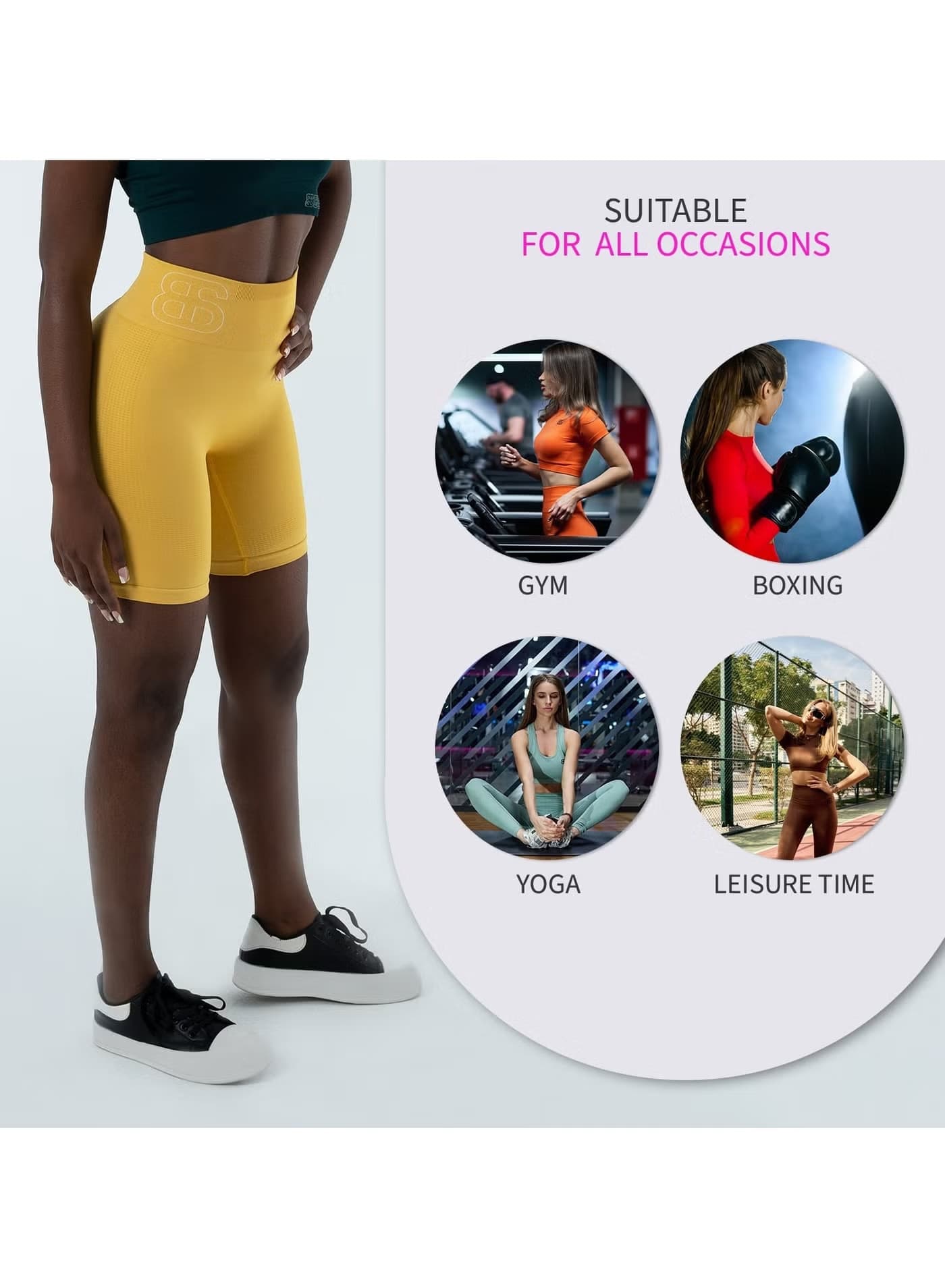 Biker Shorts — Yellow Pollen