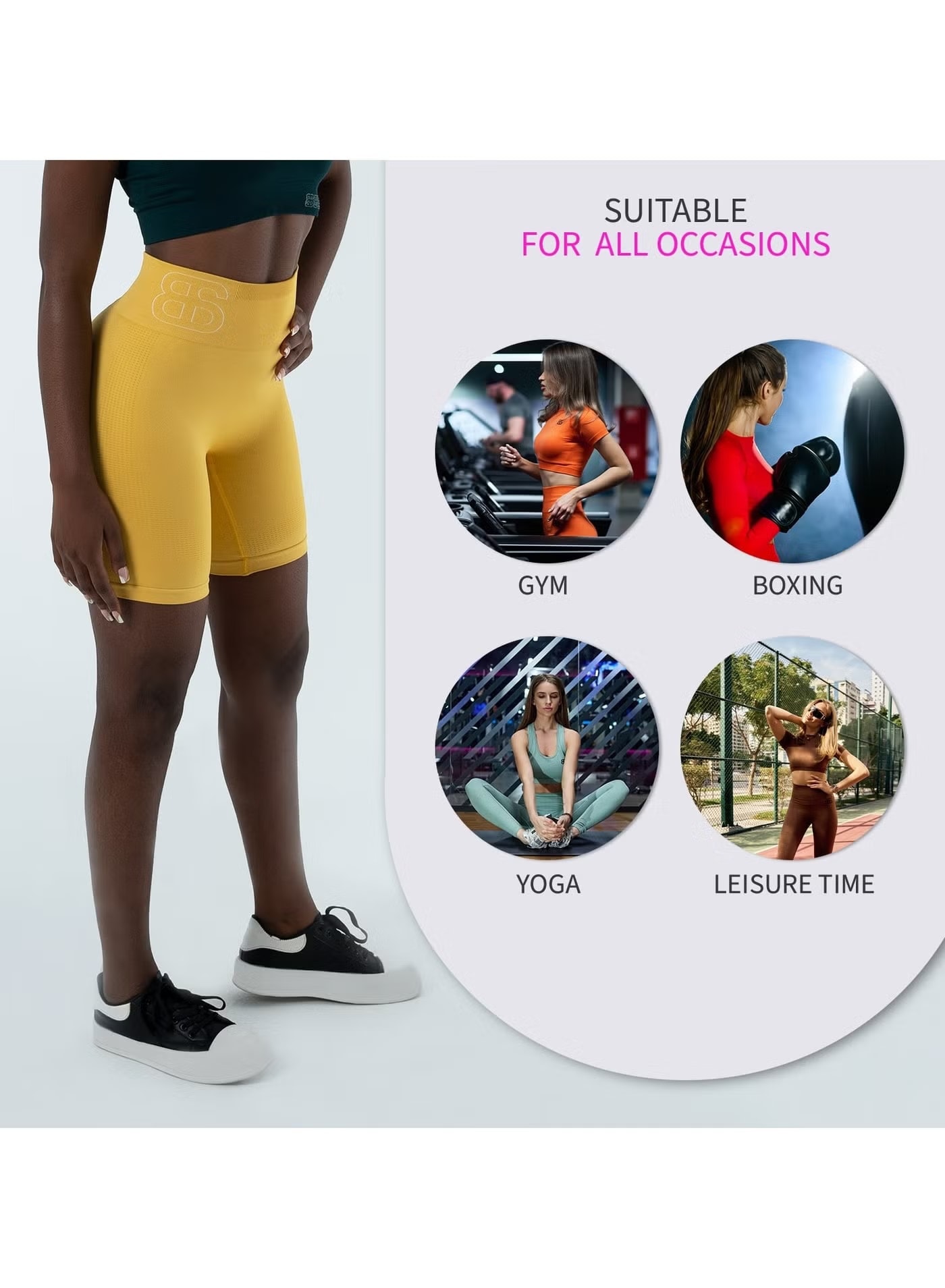 Biker Shorts — Yellow Pollen