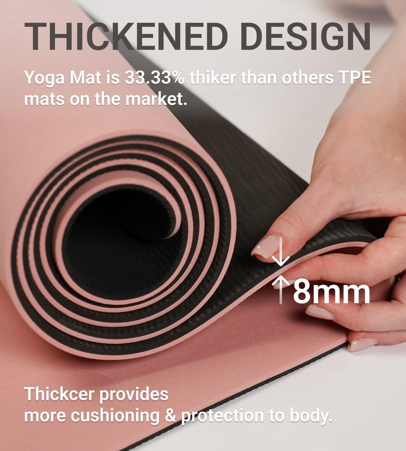 Yoga Mat — Pink/Black