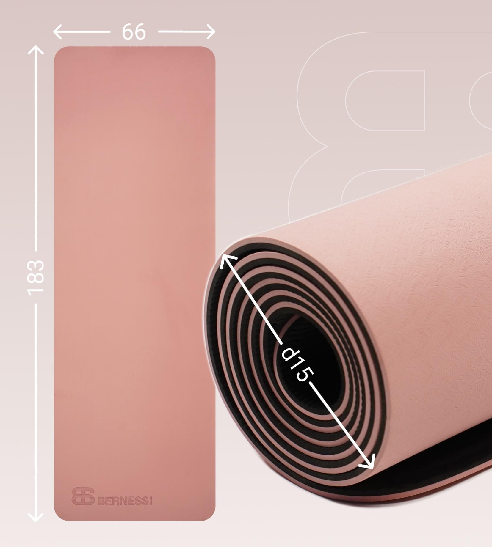 Yoga Mat — Pink/Black